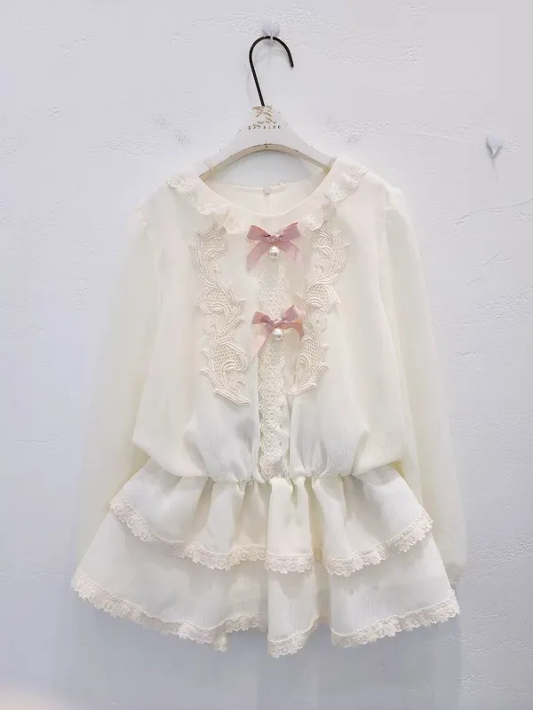 Elegant Lace-Trimmed Women's Top, Sweet Style
