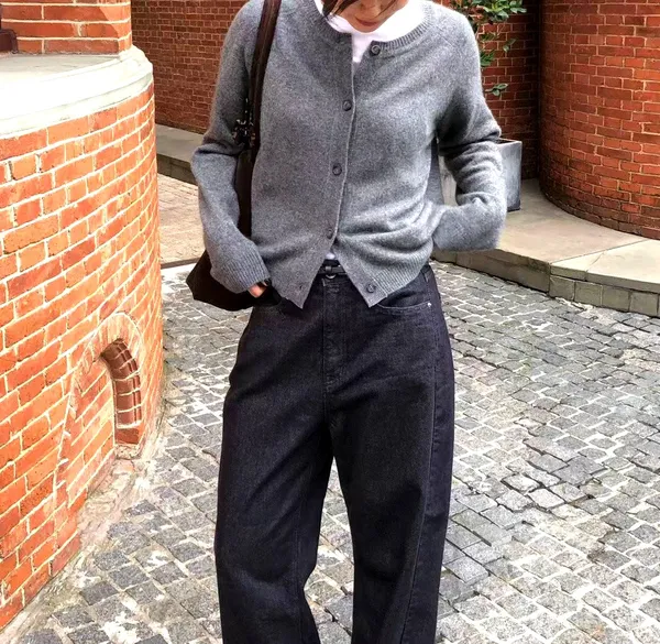 Kardigan Knit Gray Elegan - Hangat dan Bergaya