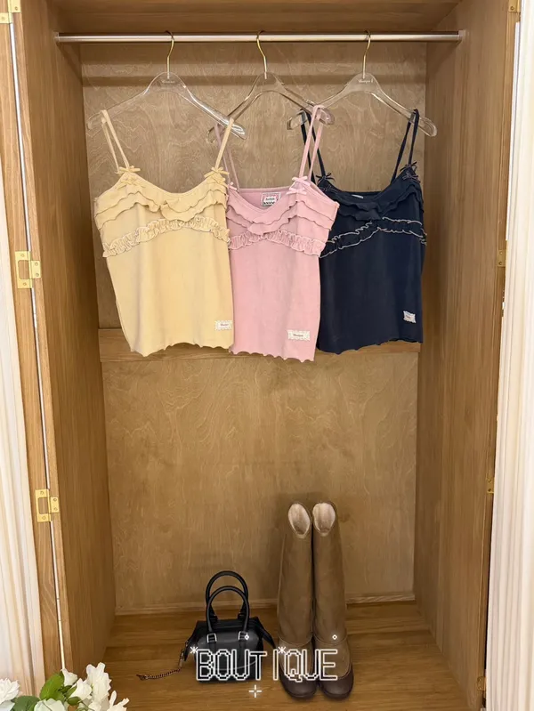 Sweet Ruffled Cami Top, A Essential
