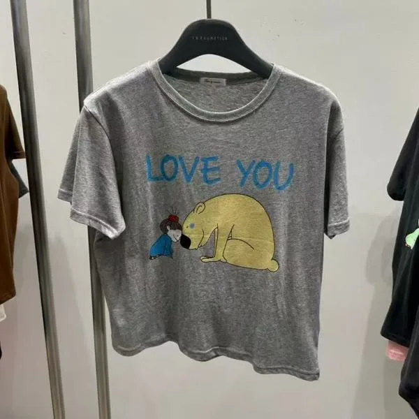 Cute Cartoon Pattern Short Sleeve T-Shirt for a Comfortable Casual Look