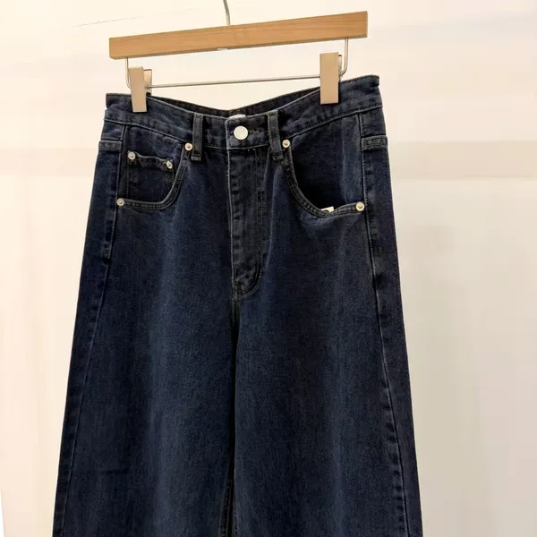 Classic High-Waisted Jeans - Fashionable and Versatile, Comfortable and Breathable