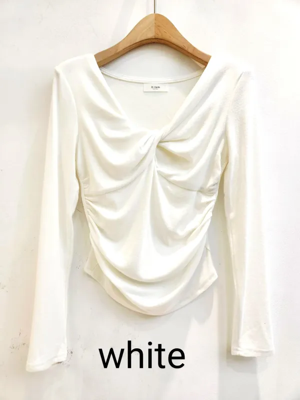 Elegant White Long Sleeve T-Shirt to Showcase Your Charming Curves