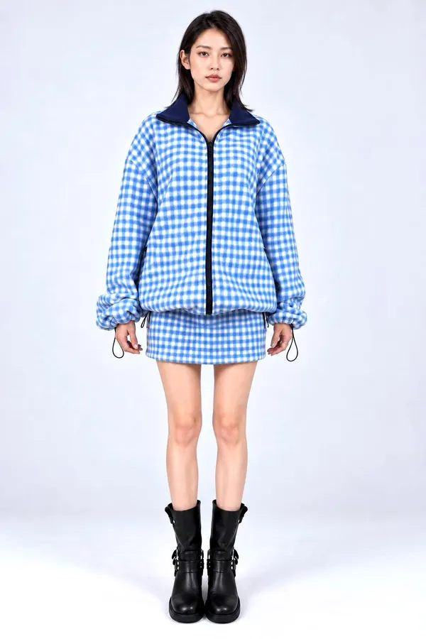 Fashionable Plaid Women's Jacket - Versatile and Stylish