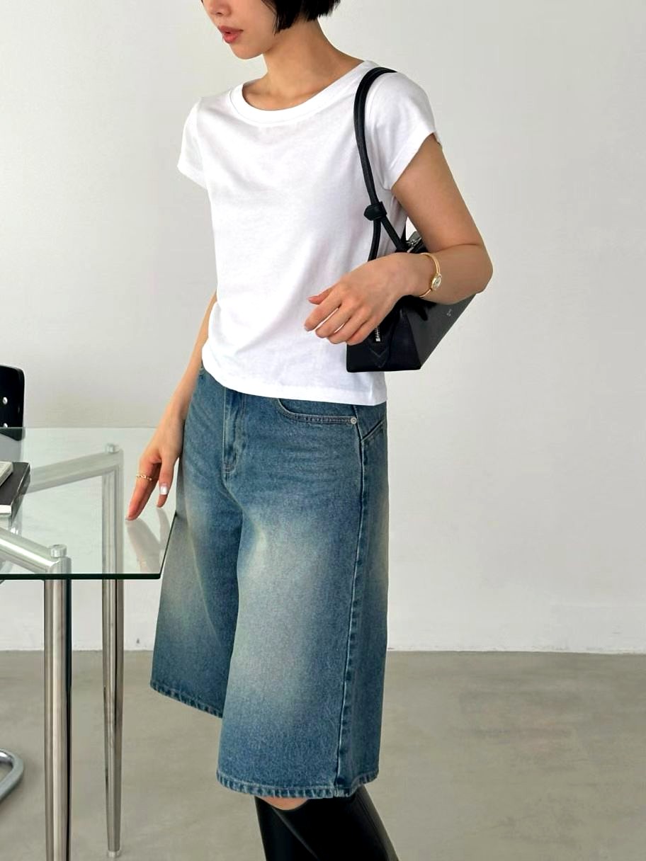 심플하고 다재다능한 여성용 티셔츠 - 편안하고 통기성이 뛰어나 일상 착용에 적합