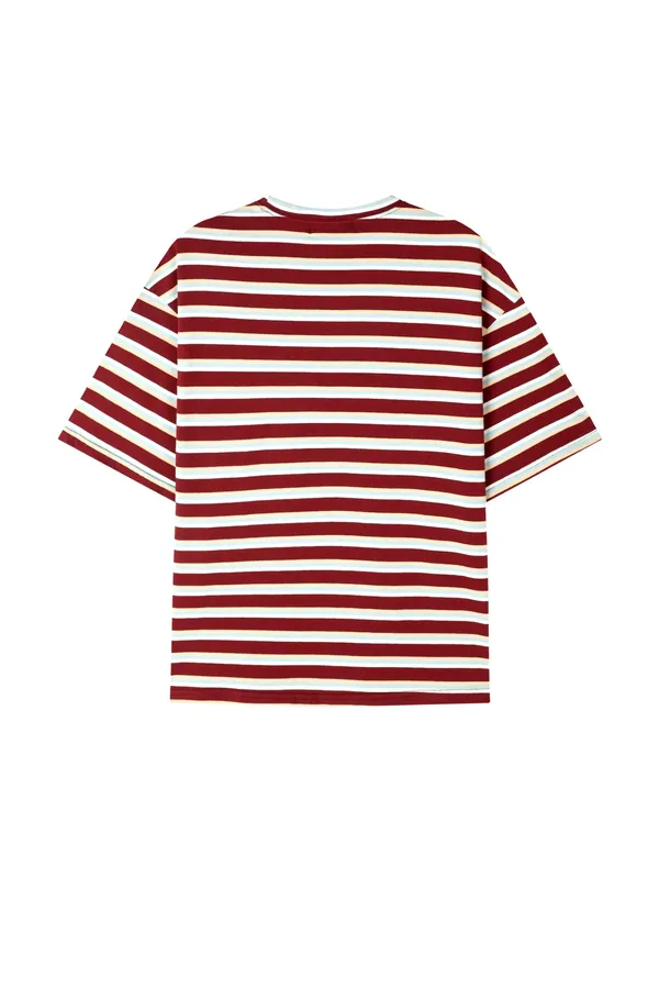 Classic Striped Men's Short Sleeve Top - Fashionable and Casual