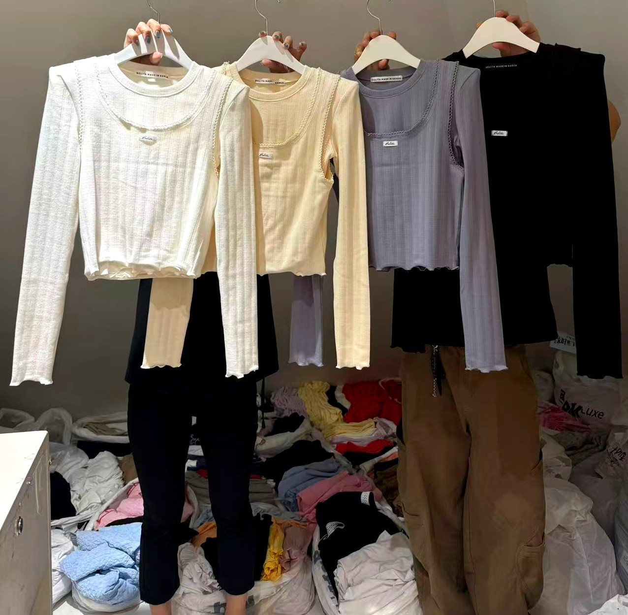 스타일리시한 다재다능 여성용 상의 - 편안하고 통기성이 좋은 긴팔 티셔츠