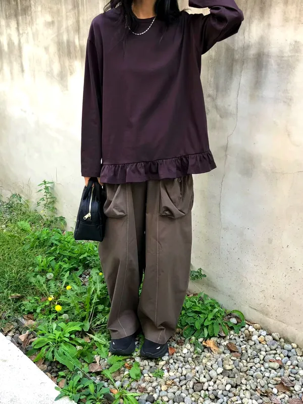 Stylish Casual Women's Top T-Shirt with Elegant Ruffle Design