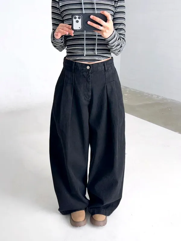 Trendy Loose Black Women's Pants - Comfortable and Versatile