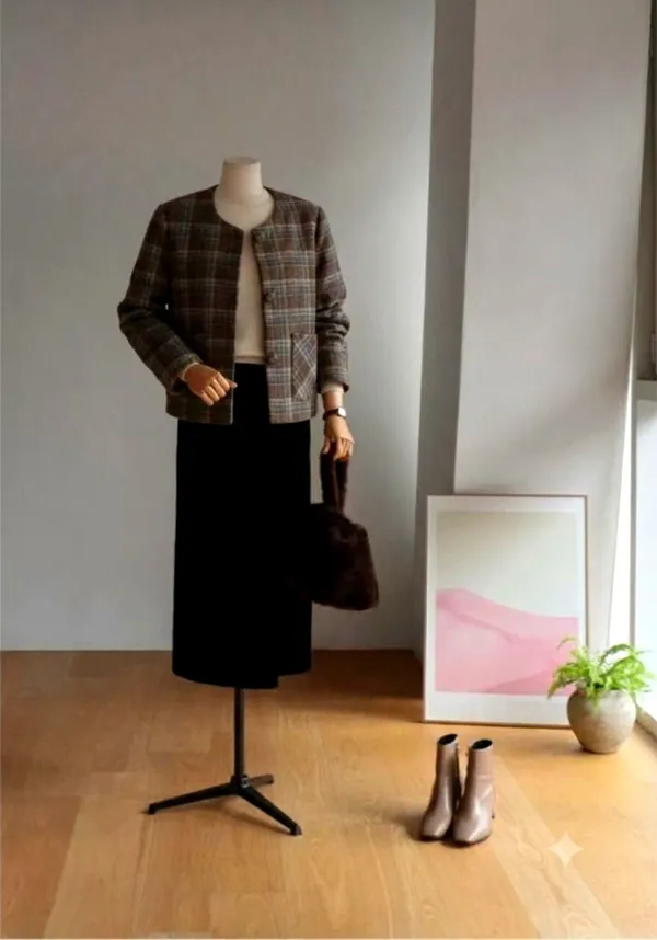 Chic Plaid Women's Jacket - Elevate Your Elegance