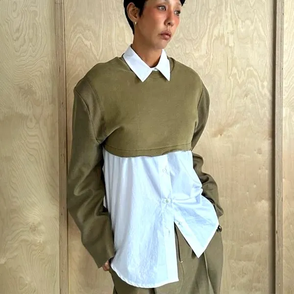 Stylish Patchwork Hoodie, Comfortable and Versatile, A Must-Have for Fall and Winter