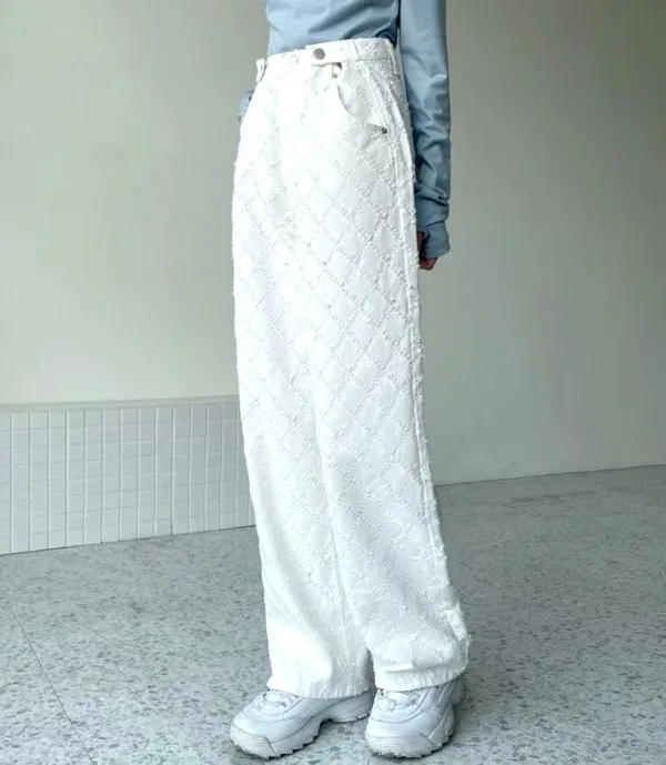 Chic Loose White Women's Pants for Elegant Comfort 1172 ​M.L ​26,000