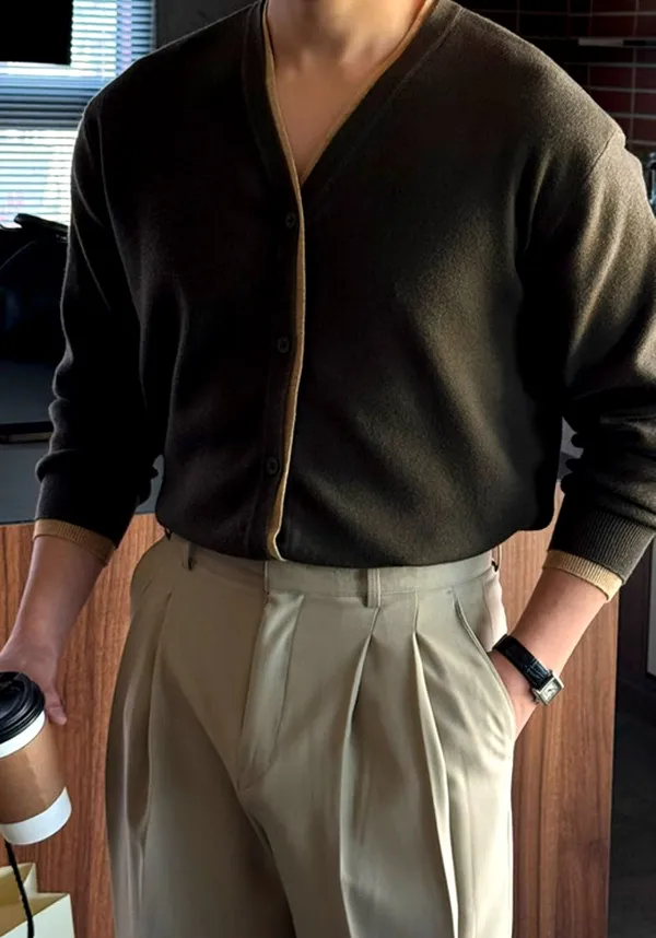 Stylish Men's Cardigan, Comfortable Casual Style