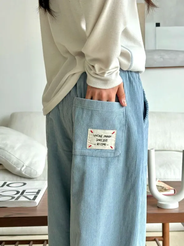 Vintage Style Casual Pants - Comfortable and Versatile for Everyday Wear