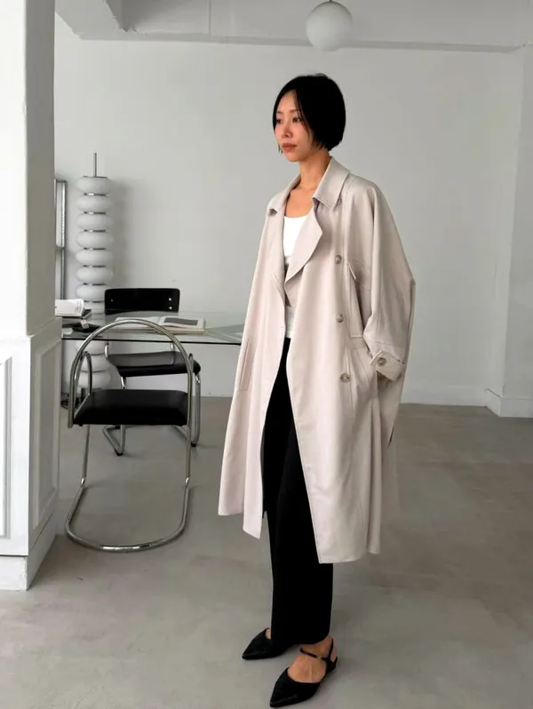 Elegant Minimalist Women's Trench Coat