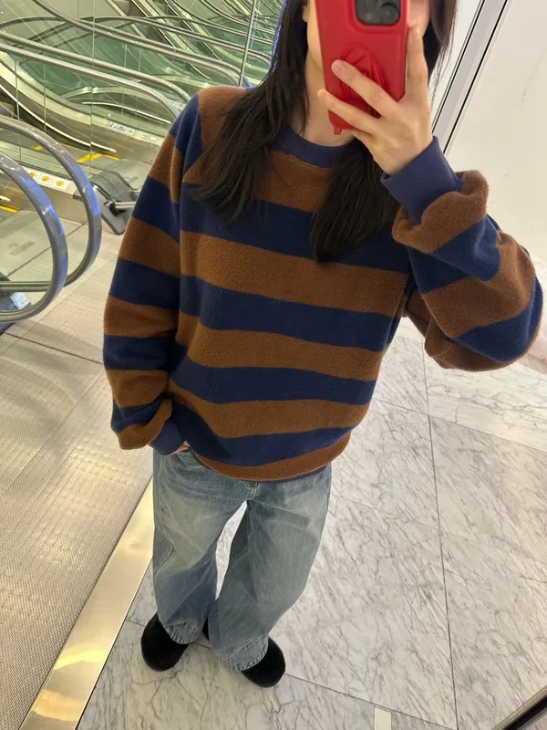 條紋衛衣，舒適休閒風，溫暖秋冬必備