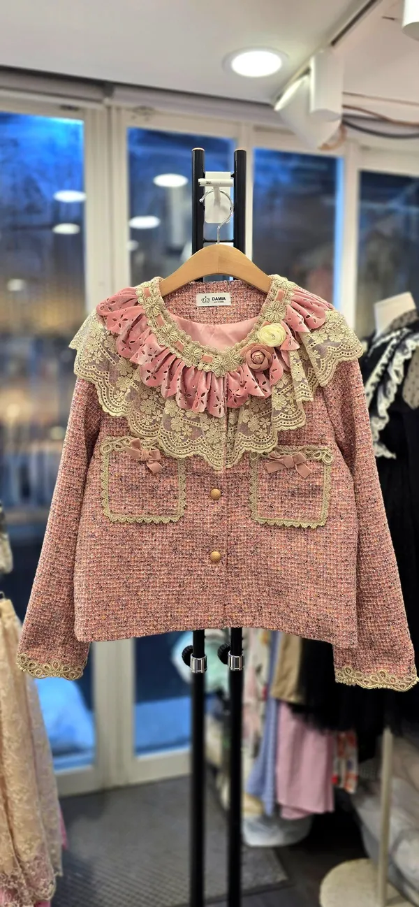Vintage Lace Trim Women's Jacket Coat