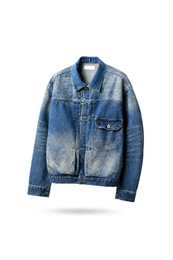 Stylish Vintage Men's Denim Jacket - Comfortable and Versatile