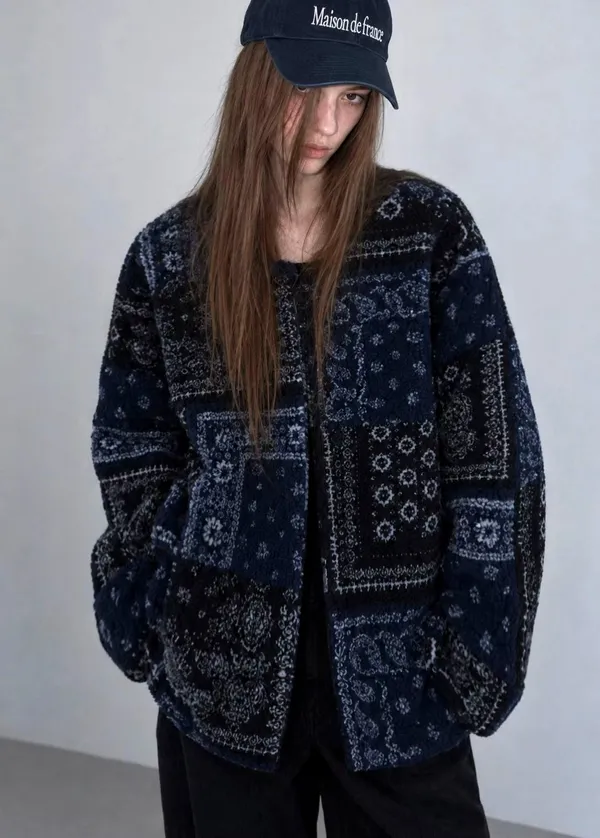 Stylish Women's Jacket with Elegant Patchwork Design