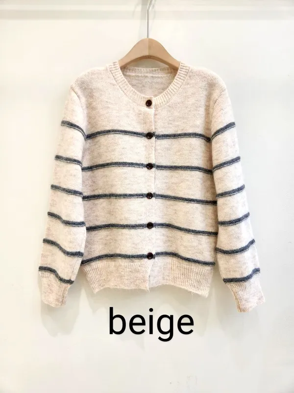 Stylish Striped Cardigan - Comfortable and Versatile for Spring and Autumn