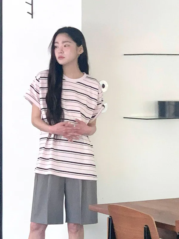 Striped Short Sleeve Top - Fresh and Comfortable, A Summer Essential