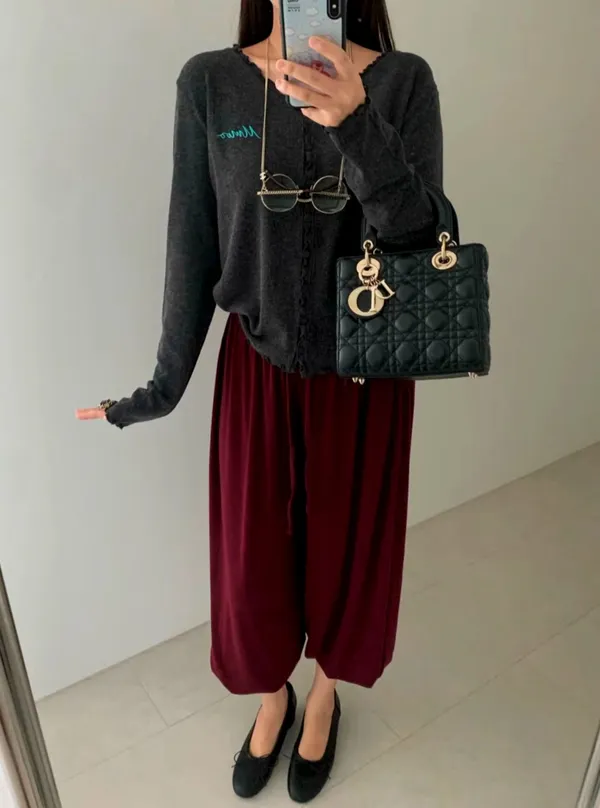 時尚寬松女裝褲子，舒適休閒風格
