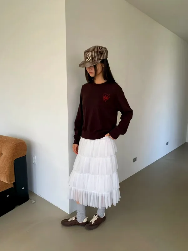 Elegant Layered Design Women's Skirt, Lightweight and Breathable, Perfect Match