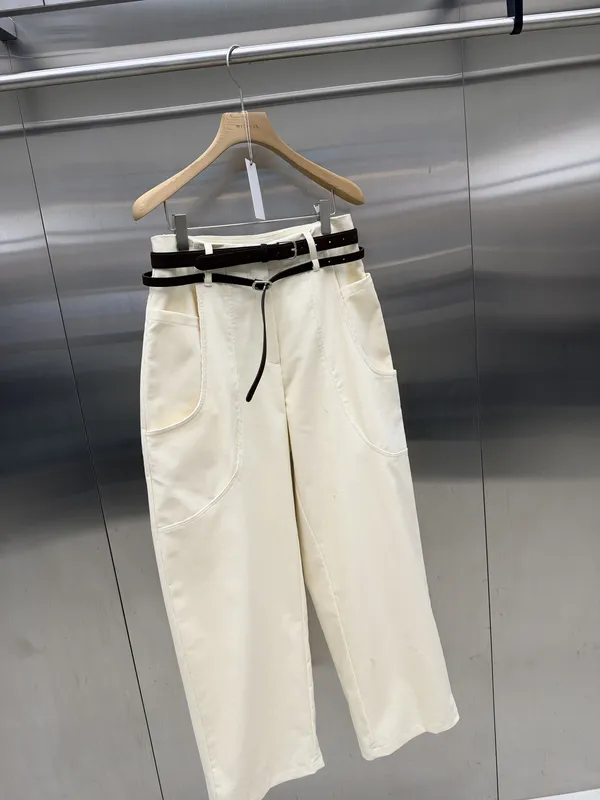 Fashionable Casual Loose Pants with Unique Belt