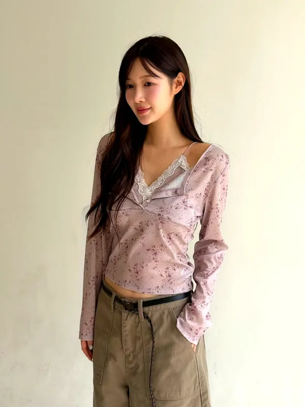 Elegant Lace Floral Women's Top, Lightweight and Breathable