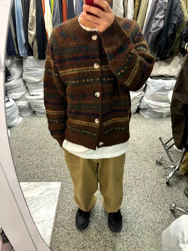 Vintage Style Knitted Cardigan for Men