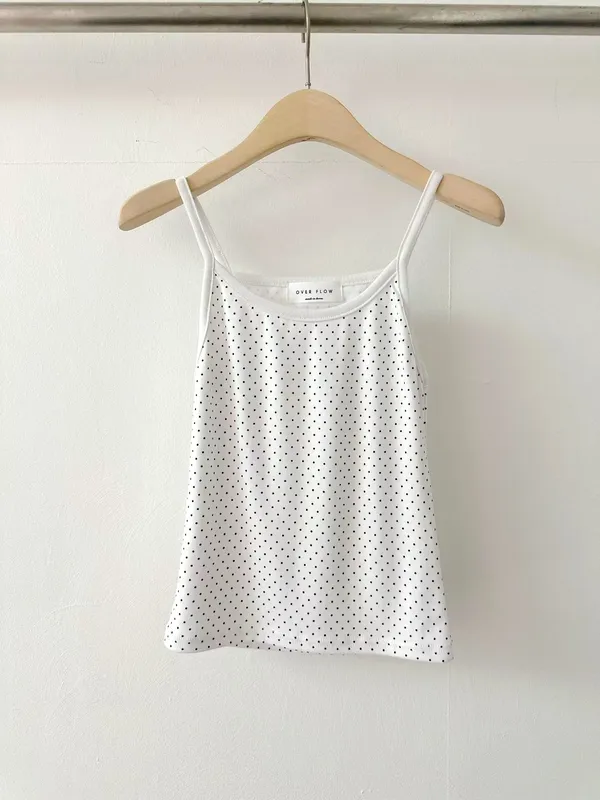 Fresh Polka Dot Tank Top, Comfortable and Breathable, A Summer Essential