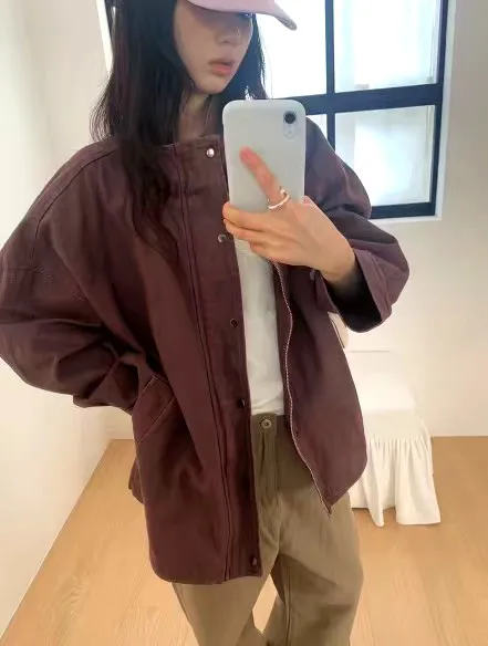 Trendy Casual Women's Jacket, Loose Fit, Perfect for Spring and Autumn - maybebaby 46038