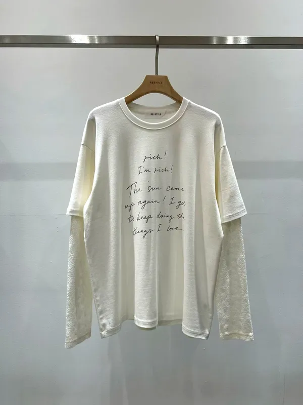 Trendy Printed Long Sleeve T-Shirt, Comfortable and Versatile