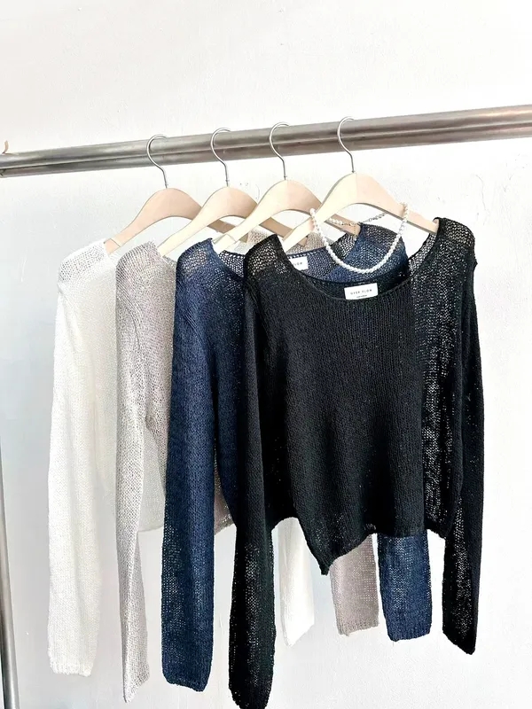 Breathable Knitted Women's Top - Fashionable Casual Style