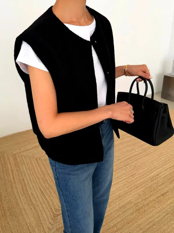 Stylish Versatile Women's Vest Jacket, Comfortable Casual Style