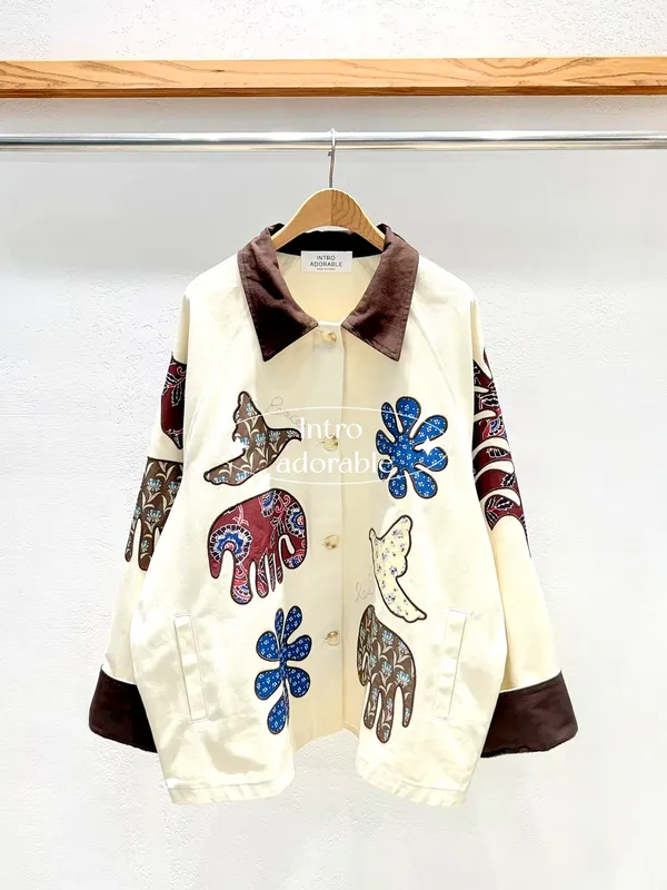 Stylish Hand-Painted Pattern Women's Top, Comfortable Casual Style
