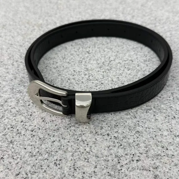 Classic Black Leather Belt - Stylish and Versatile, Premium Quality