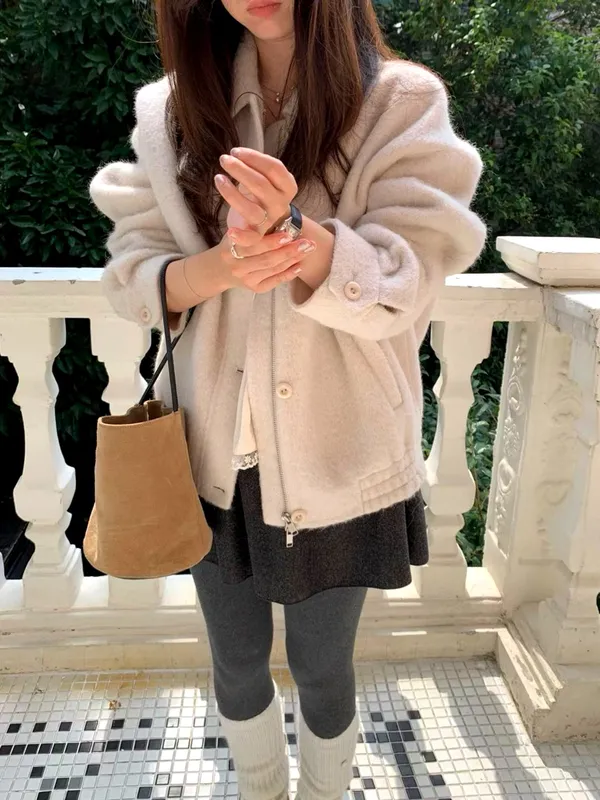 따뜻하고 편안한 여성용 재킷, 패셔너블하고 다재다능