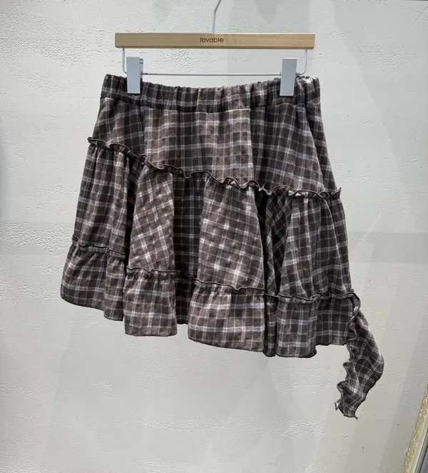 Stylish Plaid Ruffled Hem Skirt - Showcase Your Sweet Charm