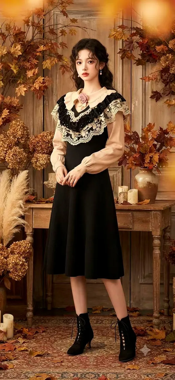 Elegant Vintage Lace Dress to Showcase Your Charming Aura