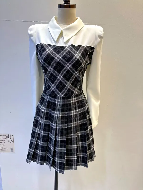 Chic Plaid Women's Dress - Elegant Style, Perfect Match