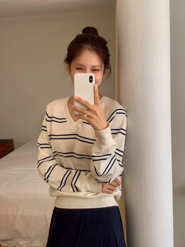 Classic Striped Women's T-Shirt, Comfortable and Versatile