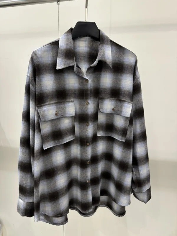 Plaid Long Sleeve Shirt, Fashionable Casual Style