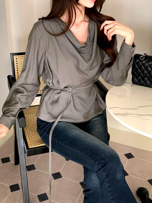 우아한 여성용 탑, 다양한 상황에 적합한 편안한 핏