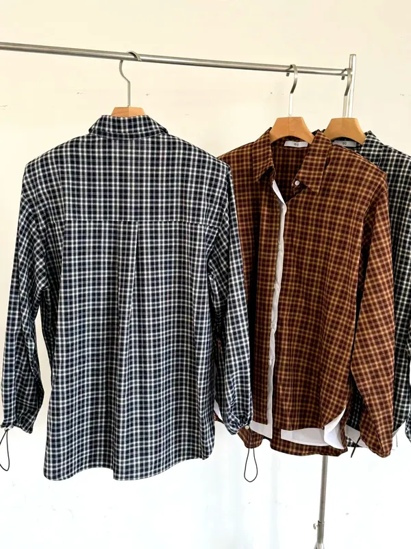 Stylish Plaid Shirt, Showcasing Elegant Charm