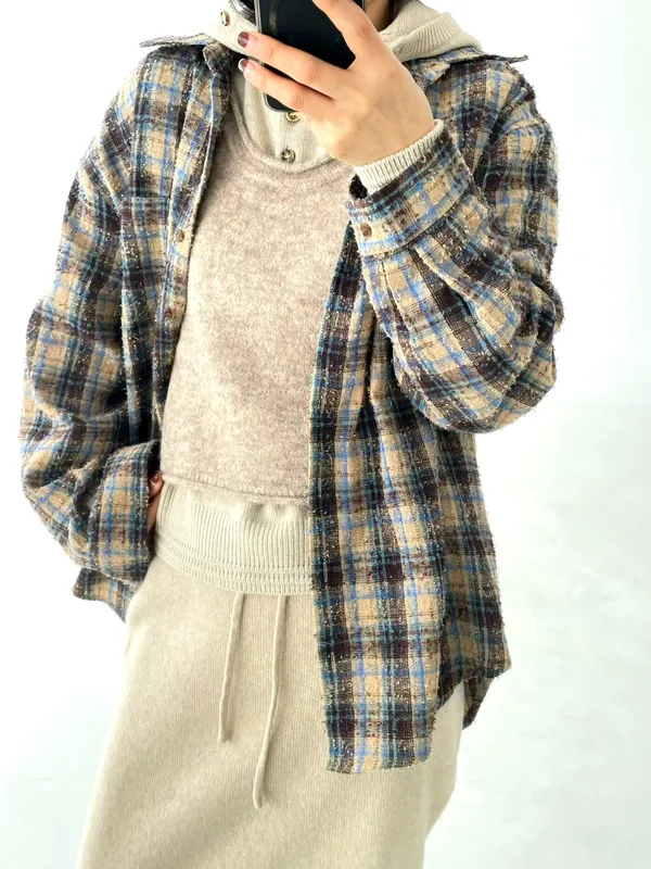 Stylish Plaid Shirt, Comfortable and Versatile, A Must-Have for Fall and Winter