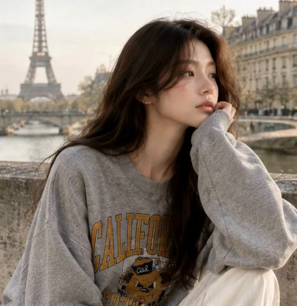 California Football Print Loose Sweatshirt