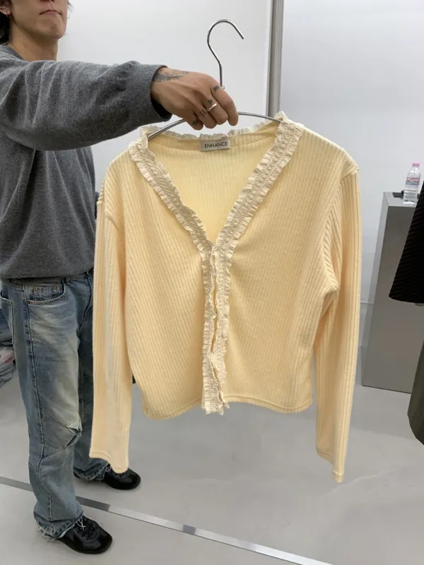 Sweet Lace Trim Cardigan - A Cozy Essential