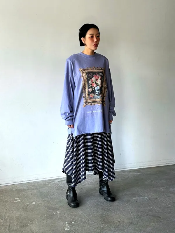 Vintage Floral Long Sleeve T-Shirt - Fashionable and Versatile