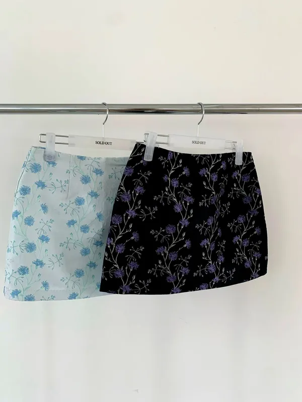 Fresh Floral Embroidered Skirt - Showcase Your Elegant Charm