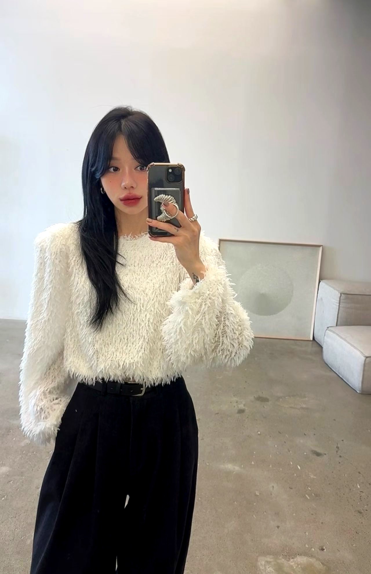 부드러운 플러시 여성용 탑 - 패셔너블하고 다재다능한